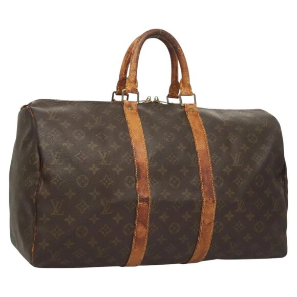 LOUIS VUITTON Monogram Keepall 45 Boston Bag M41428 LV Auth BD2089 - Picture 1 of 16